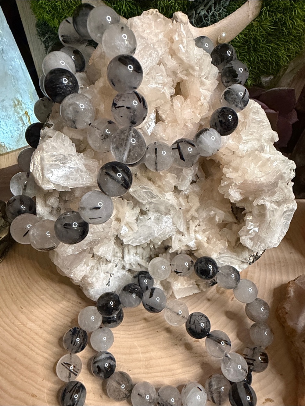 Tourmalated Quartz Bracelet Apr. 10 mm